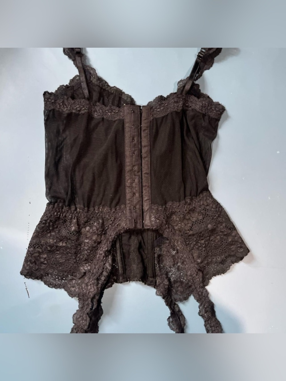 Victoria's Secret black lace corset top - Picture 6 of 6